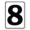 Signmission Sign with Number 8 Heavy-Gauge Aluminum Rust Proof Parking Sign A-1824-22900 - alternate 1